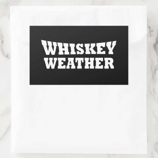 Whisky-Wetter Rechteckiger Aufkleber (Tasche)