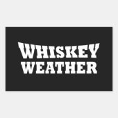 Whisky-Wetter Rechteckiger Aufkleber (Vorderseite)