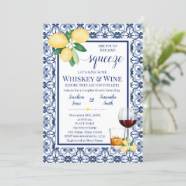 Whisky & Wine Mediterrane Dusche Einladung