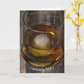 Whisky zum Geburtstag Karte (Gelbe Blume)
