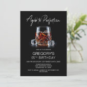 Whiskyglas 65. Geburtstag Einladung (Stehend Vorderseite)