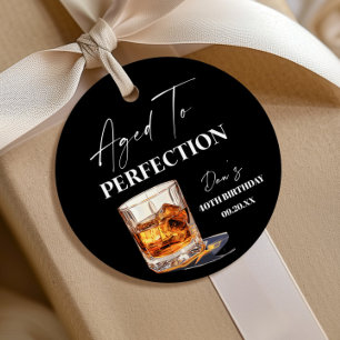 Whiskyglas zum Geburtstag - gereift bis zur Vollko Geschenkanhänger