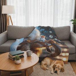 Whiskys und Hooves Fleecedecke