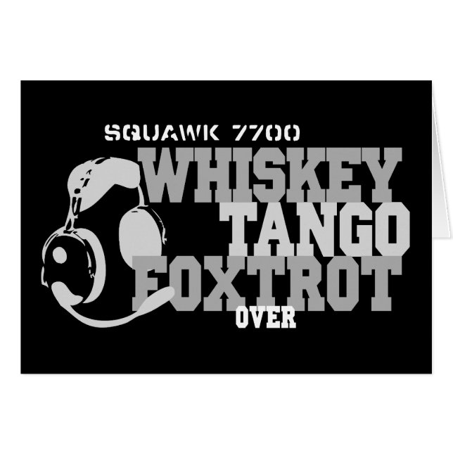 WhiskyTango Foxtrot - Luftfahrt-Spaß (Vorderseite (Horizontal))