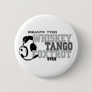 WhiskyTango Foxtrot - Luftfahrt-Spaß Button
