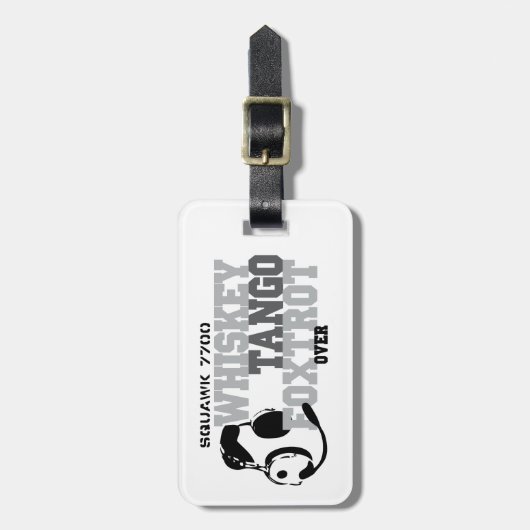 WhiskyTango Foxtrot - Luftfahrt-Spaß Gepäckanhänger (Vorderseite vertikal)