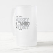 WhiskyTango Foxtrot - Luftfahrt-Spaß Mattglas Bierglas (Vorderseite Links)