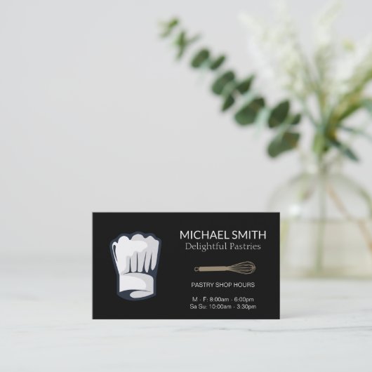 Whiskyvariante (Magenta) | Kulinarischer Meister Visitenkarte (Stehend Vorderseite)