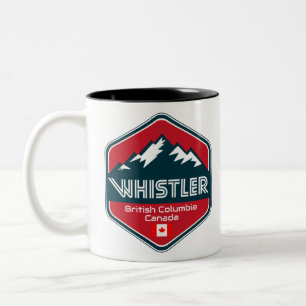 Whisler British Columbia Canada Design Zweifarbige Tasse