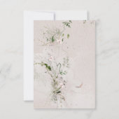 Whisper & Blush 2 Wedding No Meal Choice RSVP Card Karte (Rückseite)