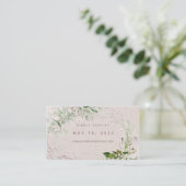 Whisper & Blush 2 Wedding Online RSVP Card Visitenkarte (Stehend Vorderseite)