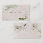 Whisper & Blush 2 Wedding Online RSVP Card Visitenkarte (Vorne/Hinten)