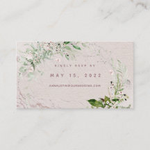 Whisper & Blush 2 Wedding Online RSVP Card