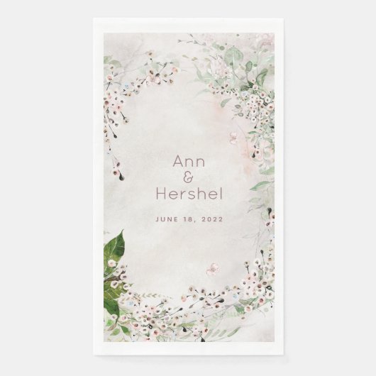 Whisper & Blush Hochzeitsessen Napkins Serviette (Vorderseite)