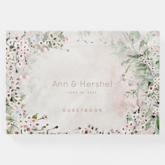 Whisper & Blush Wedding Gästebuch (Vorderseite)
