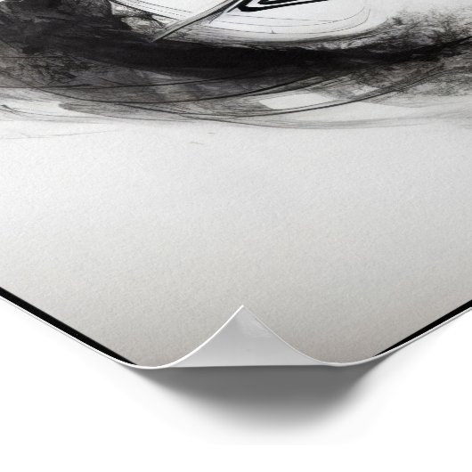 Whisper eines rauchigen Krans Abstrakt Poster (Ecke)