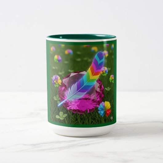 Whisper Feather Mug Zweifarbige Tasse (Mittel)