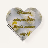 Whisper Flowers Heart Spiral Notebook Notizblock (Vorderseite)
