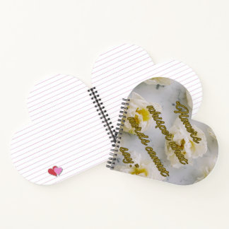 Whisper Flowers Heart Spiral Notebook Notizblock