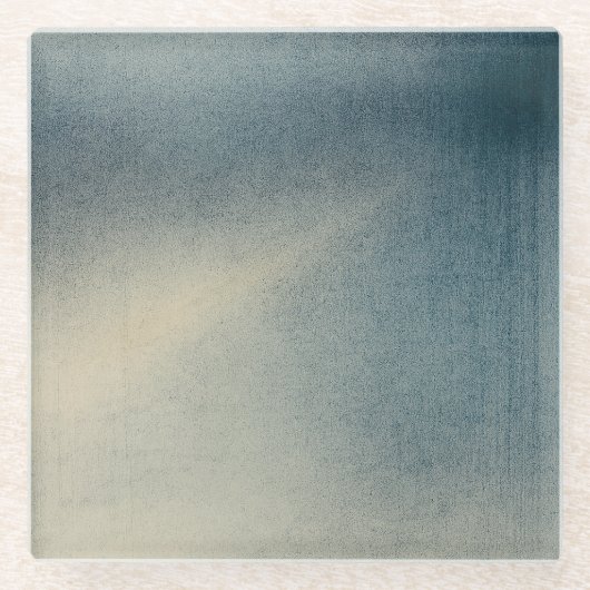 Whisper of the Rainlight Pt2 Japandi Blue Glasuntersetzer (Vorderseite)