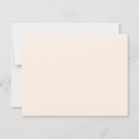 Whisper Pink Minimalistisches Monogramm und Name Mitteilungskarte (Rückseite)