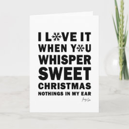 Whisper Sweet Nothings Holiday Christmas Card Karte