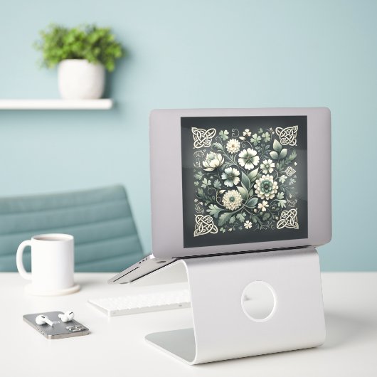 Whispered Clover Knotwork Garden Aufkleber (Laptop auf Schreibtisch)