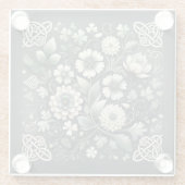 Whispered Clover Knotwork Garden Glasuntersetzer (Rückseite)