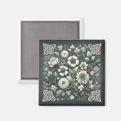 Whispered Clover Knotwork Garden Magnet (Vorderseite/Rückseite)