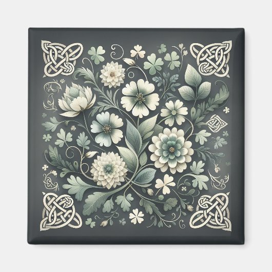 Whispered Clover Knotwork Garden Magnet (Vorne)