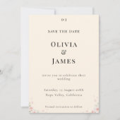 Whispered Petals Elegant Minimalist Save the Date (Vorderseite)