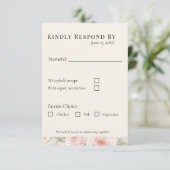 Whispered Petals Elegant Minimalist Wedding RSVP Karte (Stehend Vorderseite)