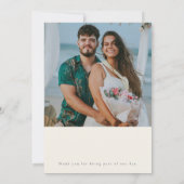 Whispered Petals Minimalist Elegant  Dankeskarte (Rückseite)