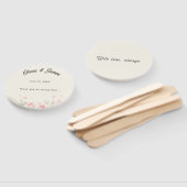 Whispered Petals Round Elegant Minimalist Wedding Fächer (Non-assembled)