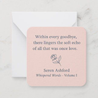 Whispered Words-Volume 1_card# 12 Mitteilungskarte