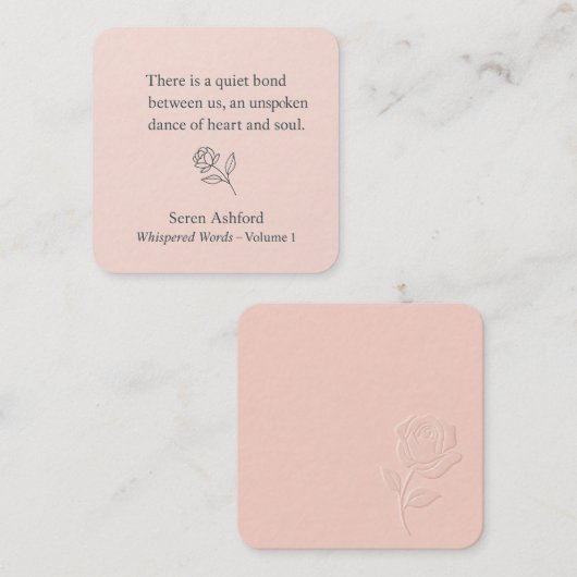 Whispered Words- Volume 1-Card# 1 Mitteilungskarte (Vorne/Hinten)