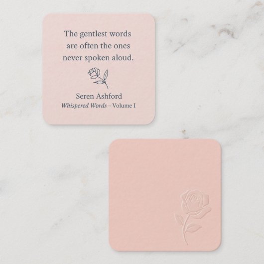 Whispered Words- Volume 1. Card# 3 Mitteilungskarte (Vorne/Hinten)