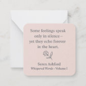Whispered Words – Volume I .Card# 2 Mitteilungskarte (Vorderseite)
