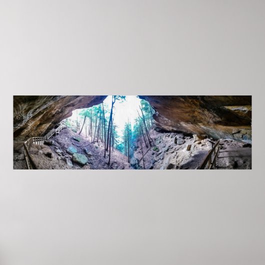 Whisperhöhle, Hocking Hills Staat Park, Ohio Poster (Vorne)