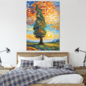 Whispering Cypress at Sunset Leinwanddruck (Insitu (Schlafzimmer))