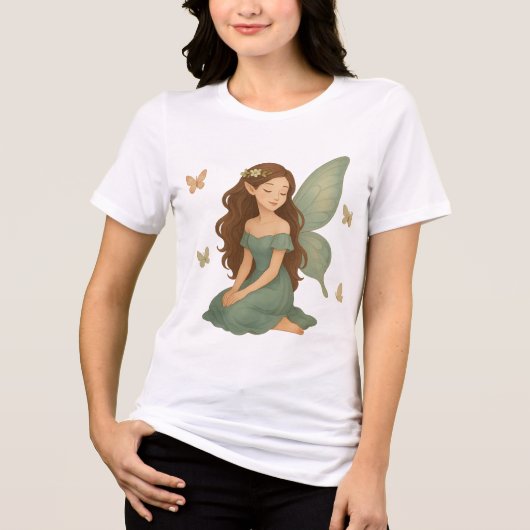 Whispering Fairy Dream surrounded by butterflies Tri-Blend Shirt (Vorderseite)