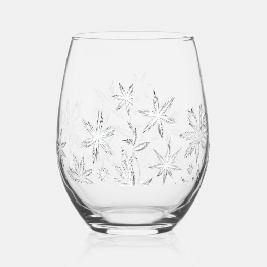 Whispering Frost Bloom Weinglas Ohne Stiel (Links)