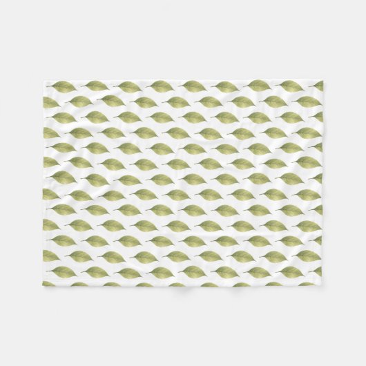 Whispering Leaves Sage Fleecedecke (Vorderseite (Horizontal))
