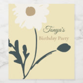 Whispering Meadow - Butter Yellow Daisy Decor Weinetikett (Einzelnes Label)