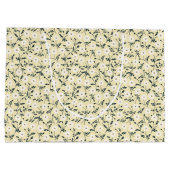 Whispering Meadow - Butter Yellow Floral Pattern Große Geschenktüte (Rückseite)