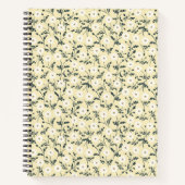 Whispering Meadow - Butter Yellow Floral Pattern Notizblock (Vorderseite)