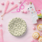 Whispering Meadow - Butter Yellow Floral Pattern Pappteller (Party)