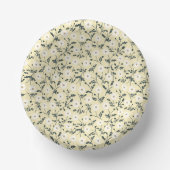 Whispering Meadow - Butter Yellow Floral Pattern Pappteller (Vorderseite)