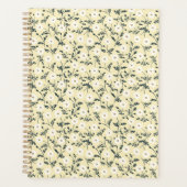 Whispering Meadow - Butter Yellow Floral Pattern Planer (Vorderseite)