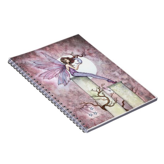 Whispering Moon Fantasy Fairy Notebook Notizblock (Rechte Seite)